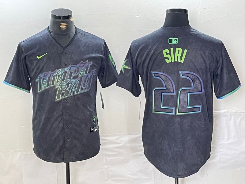 Men Tampa Bay Rays #22 Siri Black City Edition Nike 2024 MLB Jersey style 4->tampa bay rays->MLB Jersey